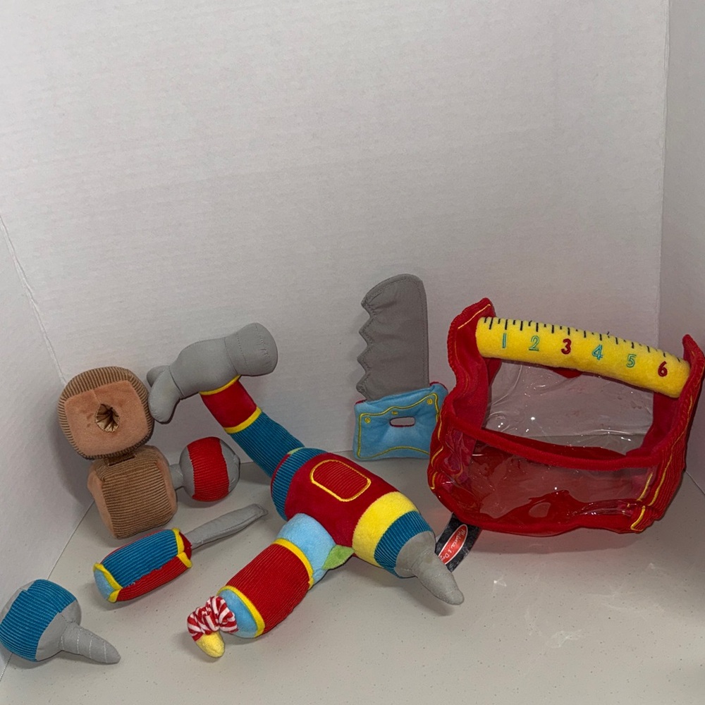 Melissa & Doug Toolbox Fill and Spill Toddler Toy soft tools pretend play EUC